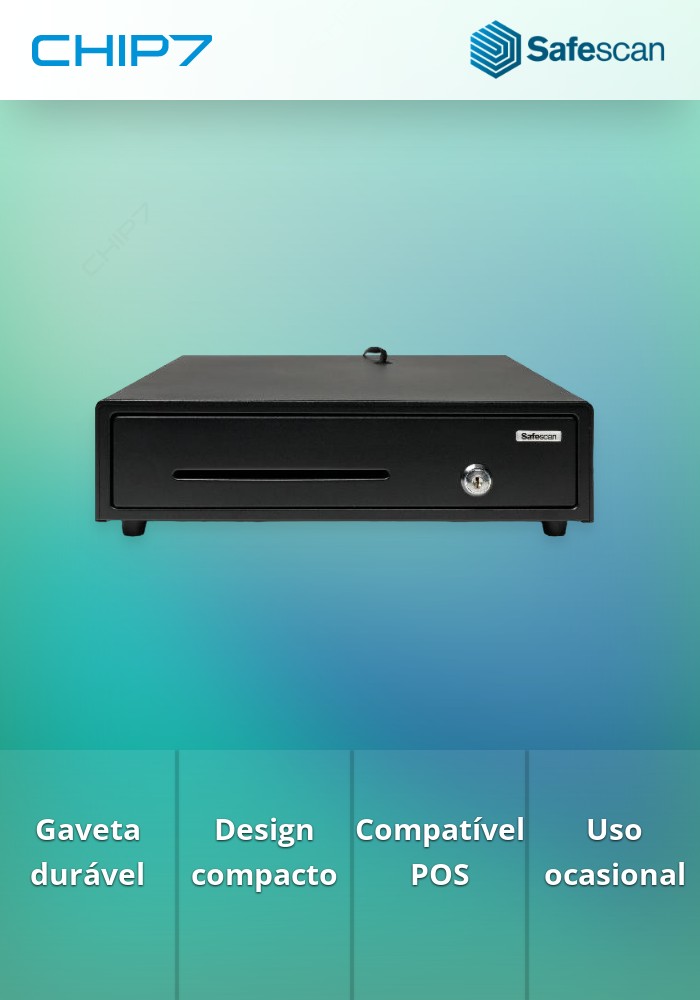 Gaveta para Dinheiro SAFESCAN LD-3336 de baixa utilização