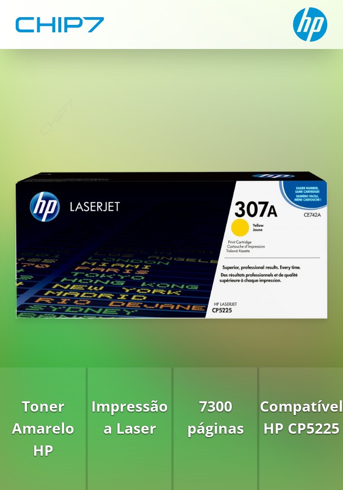 HP Color LaserJet CE742A Yellow Print Cartridge