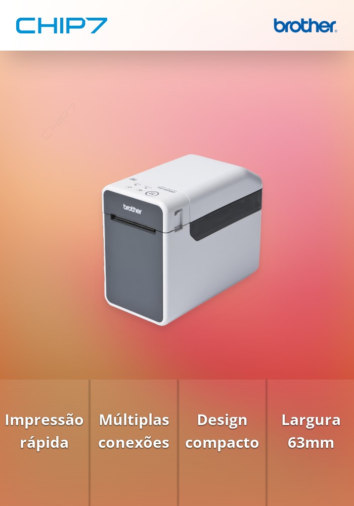 Impressora de Etiquetas & Talões BROTHER Térmica TD-2125N 63mm - USB/Ethernet/Serie