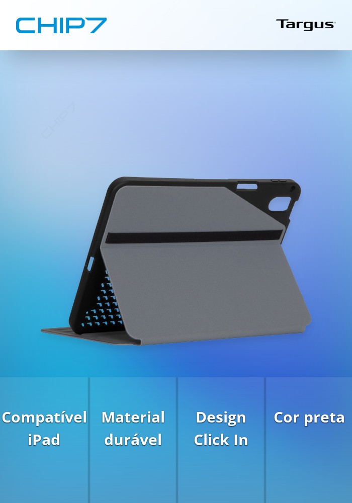 Capa Targus Click In iPad 2022 Preta