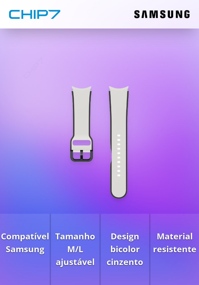 Bracelete Desportiva Samsung Galaxy Watch 5/Pro (M/L) Bi-color Cinzenta