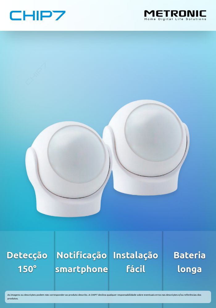 Pack 2 Detetores de Movimento METRONIC INTELIGENTE WIFI ZIGBEE