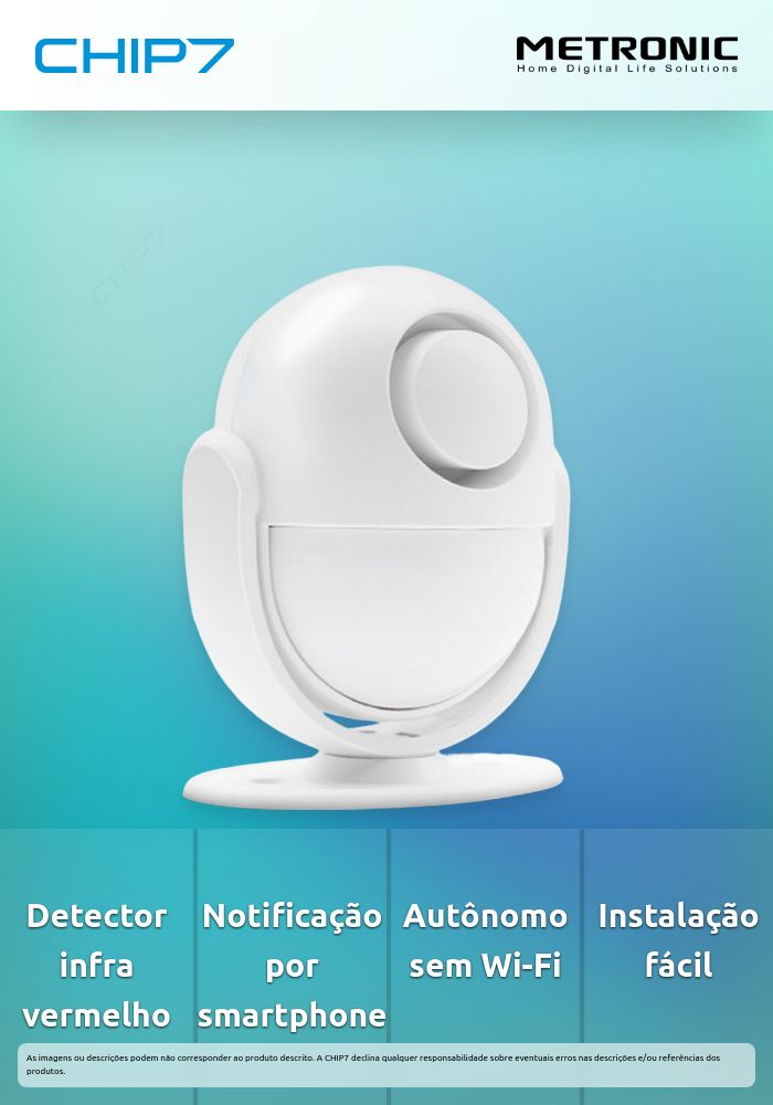 Sirene METRONIC INTELIGENTE WIFI COM DETECTOR DE MOVIMENTO