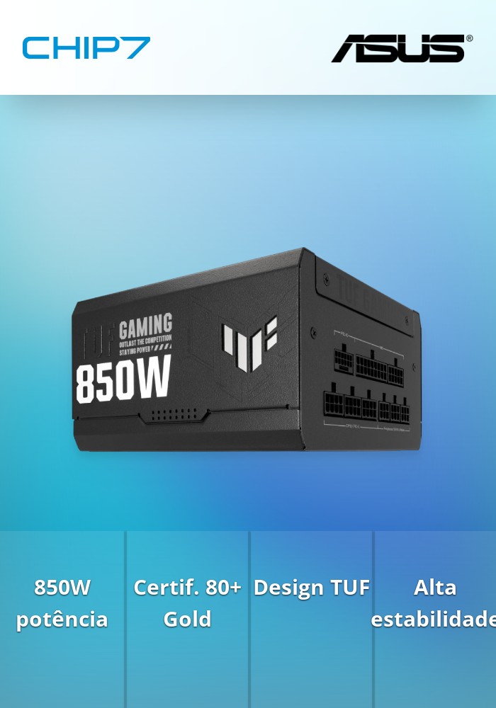 Fonte Alimentação TUF Gaming 850W 80+ Gold