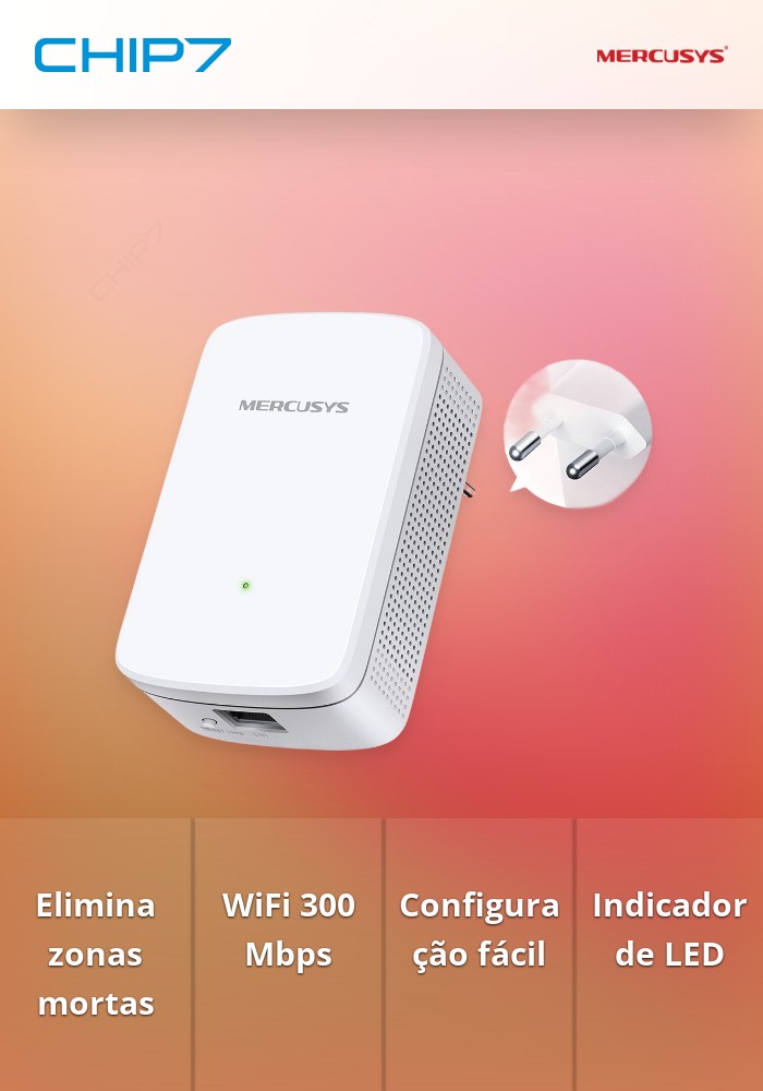 Range Extender Mercusys ME10 N300 Single-Band WiFi 4 10/100Mbps
