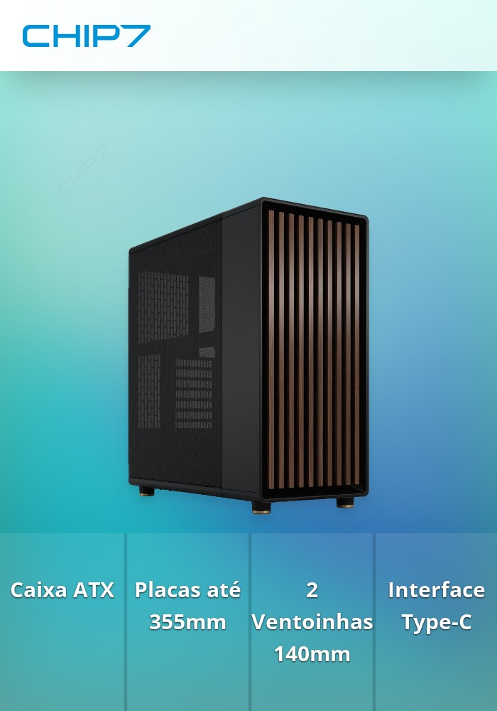 Caixa ATX Fractal North Preta