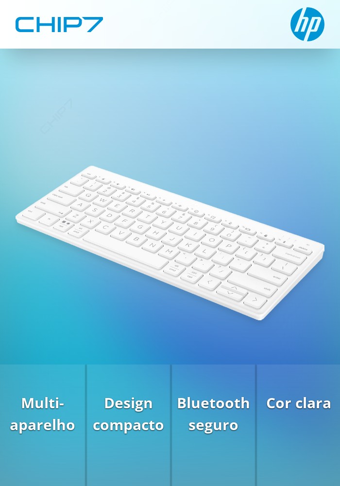 Teclado HP 350 Compact Multi-Dispositivo - Branco