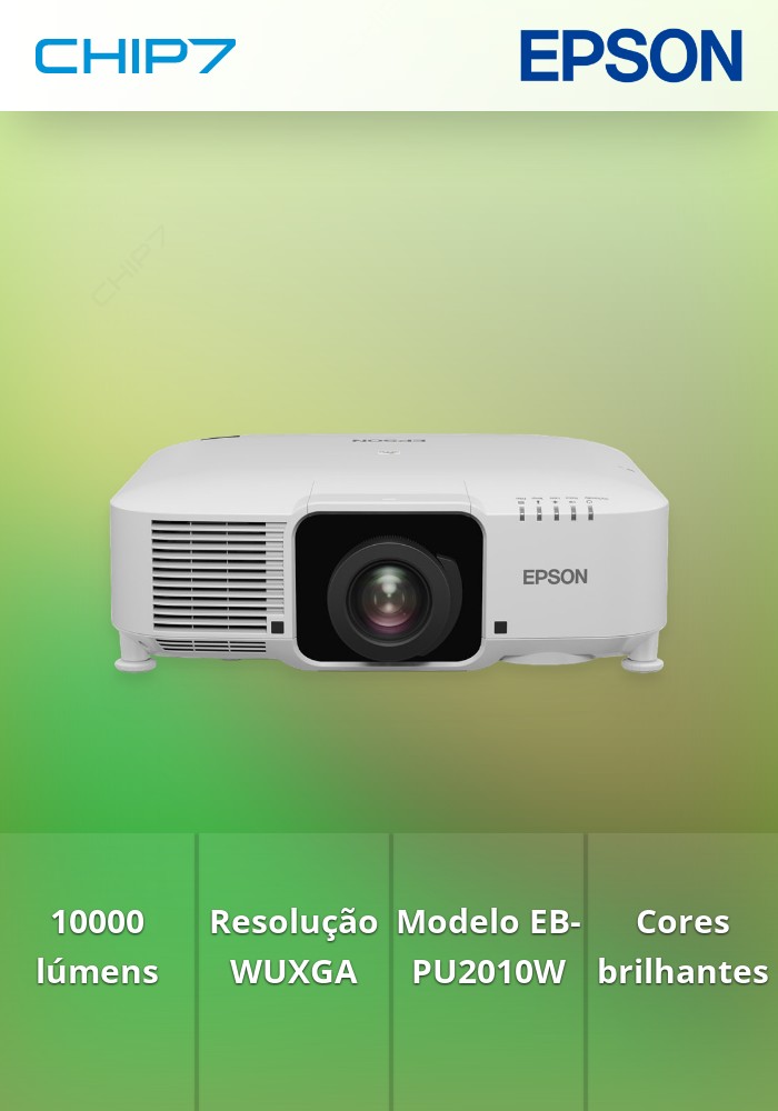 Videoprojector EPSON 10000 Lumens Branco WUXGA HBR - EB-PU2010W