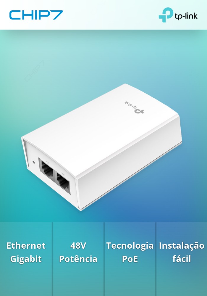 Adaptador TP-Link PoE Gigabit Ethernet 48V - TL-POE4824G