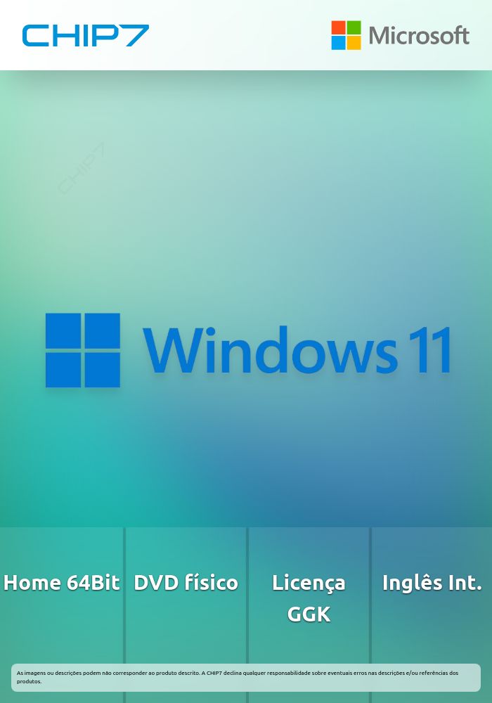 Windows 11 Home GGK 64Bit Eng Intl 1pk DSP ORT OEI DVD