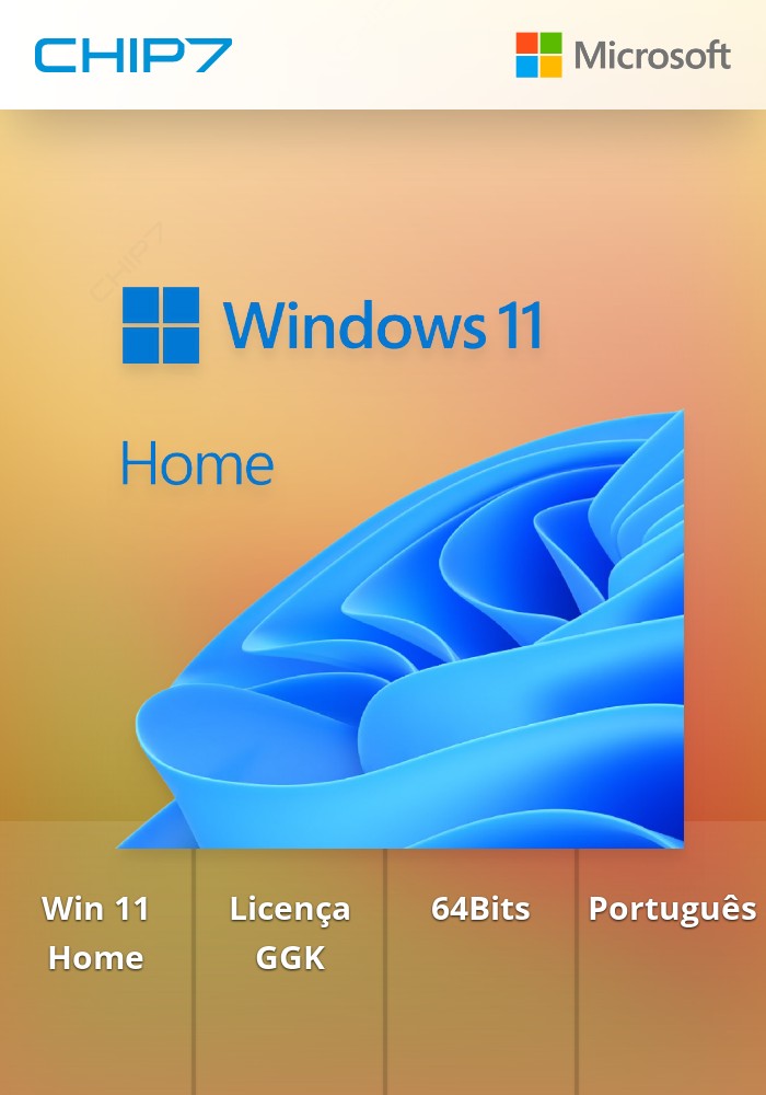 Windows 11 Home GGK 64Bit Portuguese 1pk DSP ORT OEI DVD