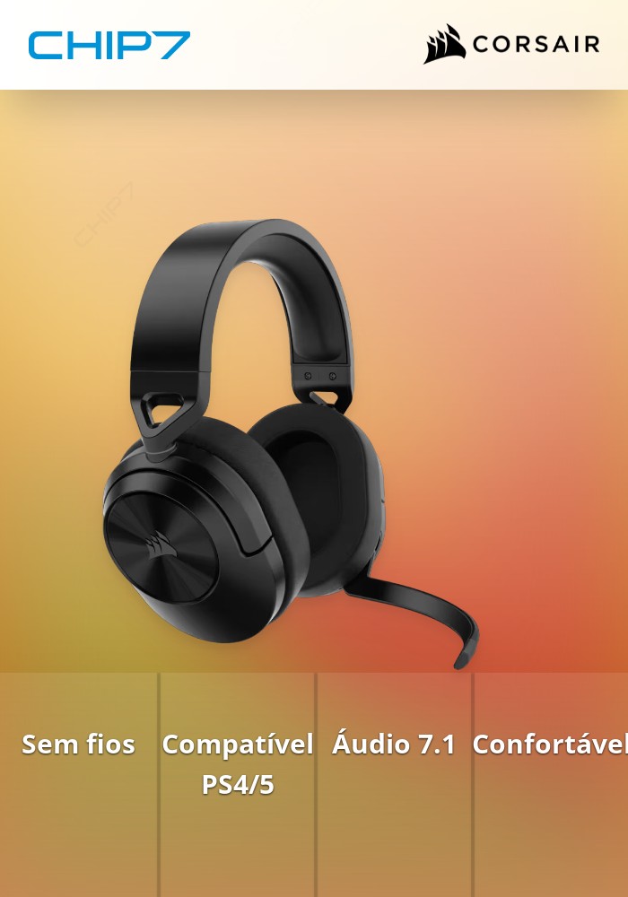 Headset Corsair H55 Wireless Preto