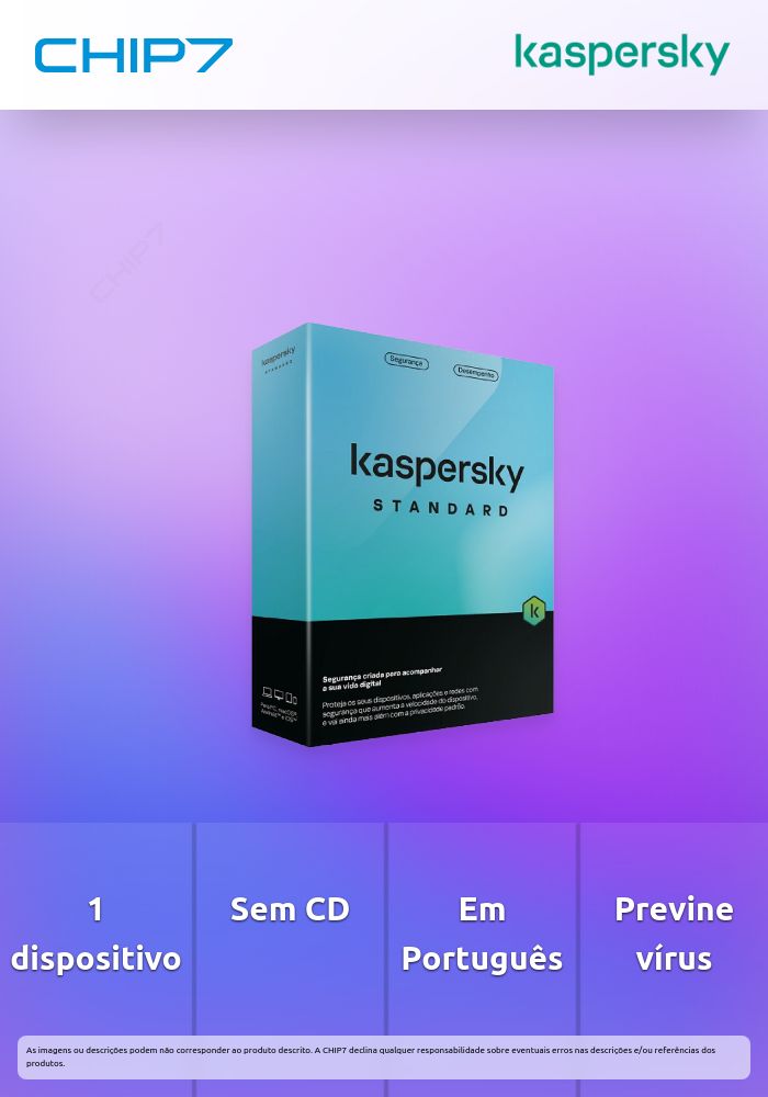 Software Kaspersky Standard 1 Dispositivo noCD PT