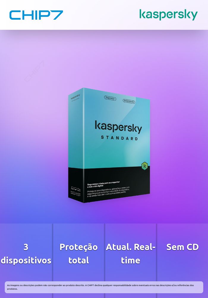 Software Kaspersky Standard 3 Dispositivos noCD PT