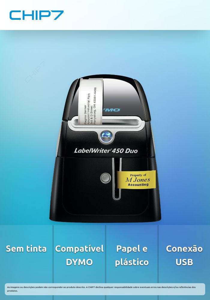 Impressora Etiquetas Dymo Labelwriter 450 Duo