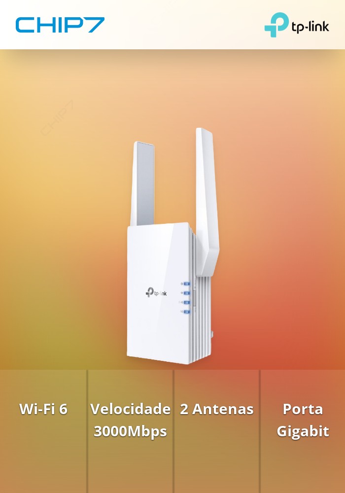 Extensor TP-Link AX3000 Mesh WiFi 6 - RE705X