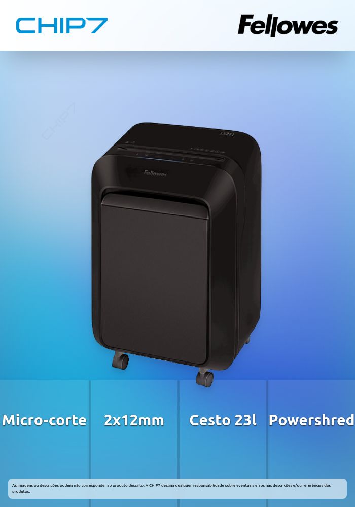 Máquina Destruidora Papel FELLOWES LX-211 microcorte preta