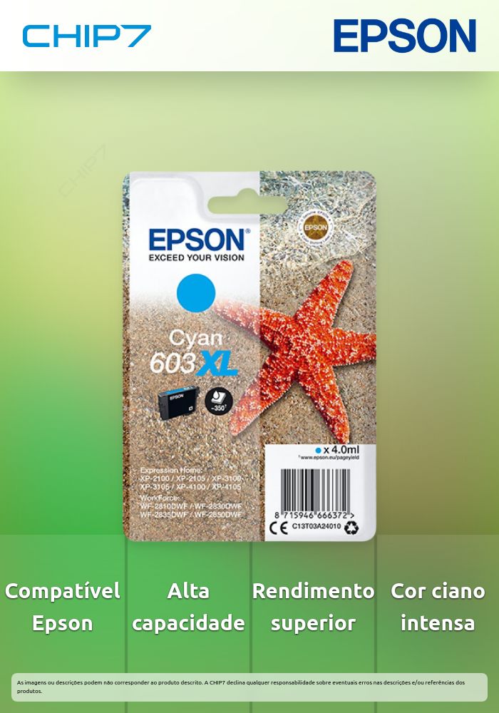 Singlepack Cyan 603XL Ink