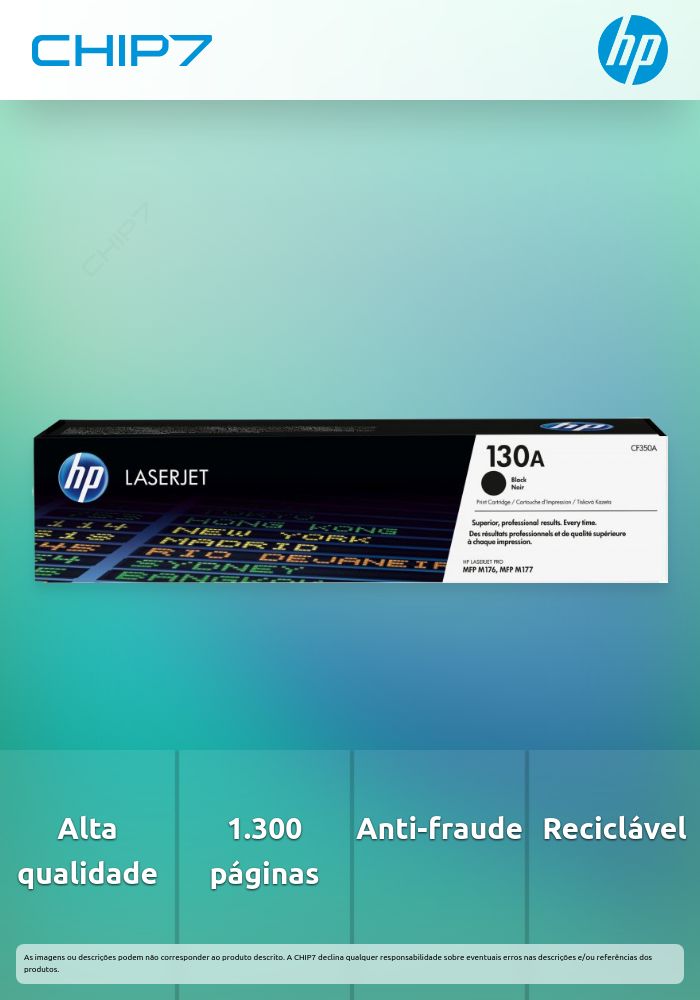 HP 130A Black LaserJet Toner Cartridge (CF350A