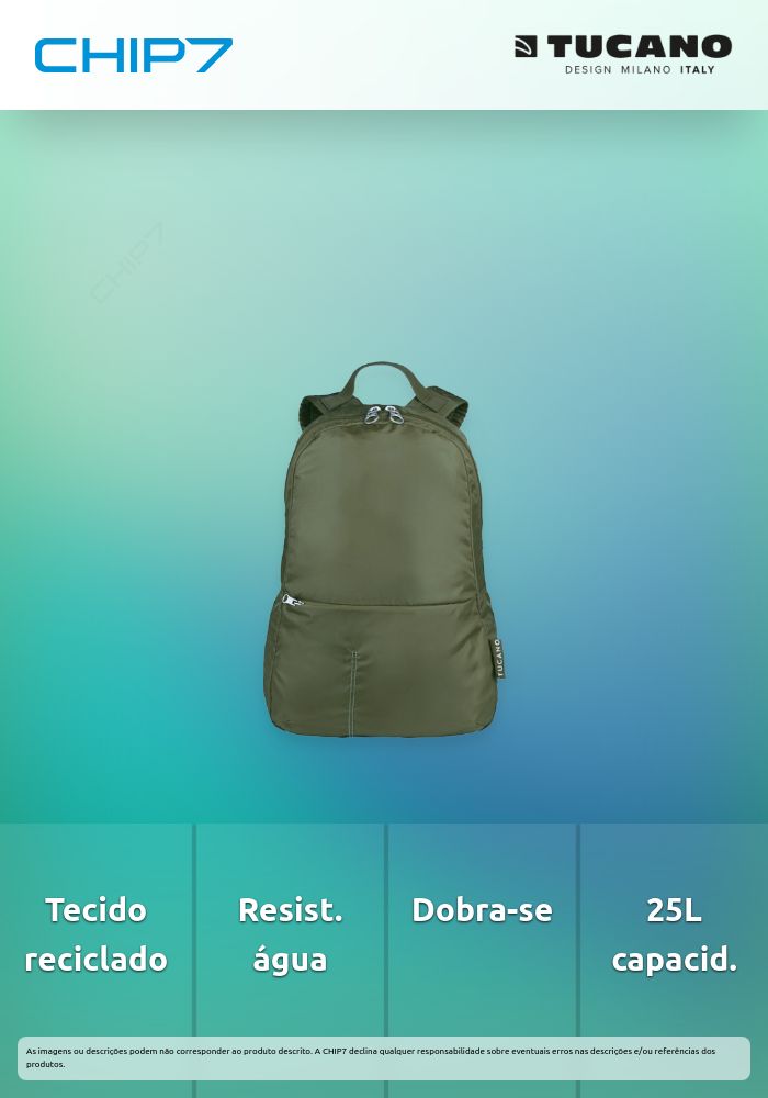 Mochila Tucano - Compatto Eco Backpack (Verde Exército)