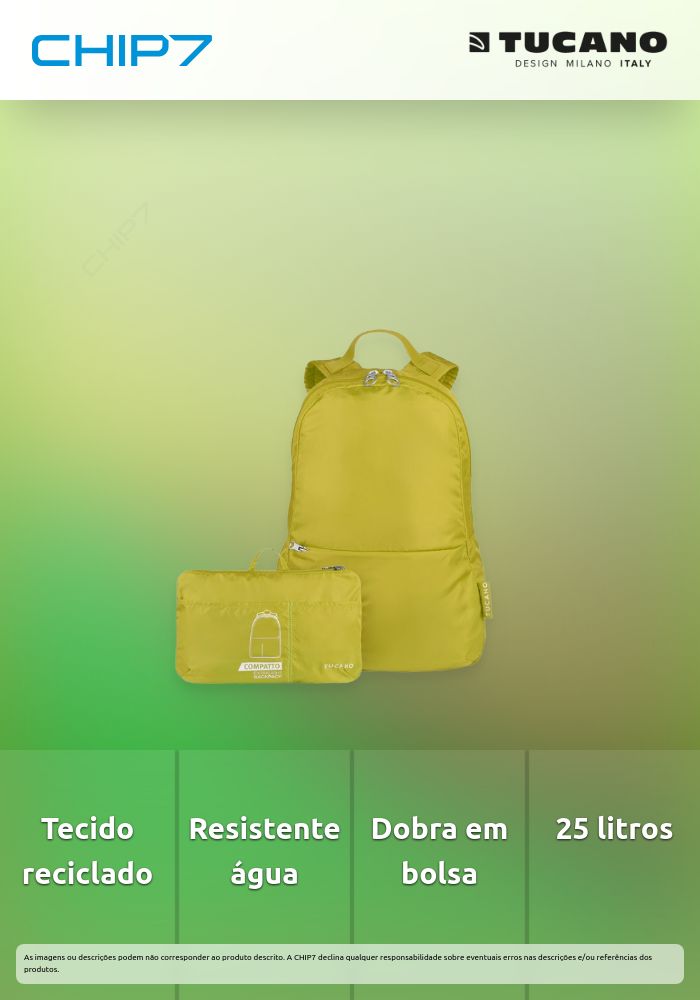 Mochila Tucano - Compatto Eco (Verde Ácido)