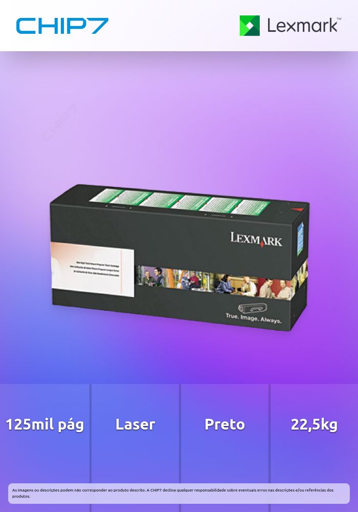 LEXMARK KIT PROCESSAMENTO DE IMAGEM PRETO PROGRAMA DE RETORNO