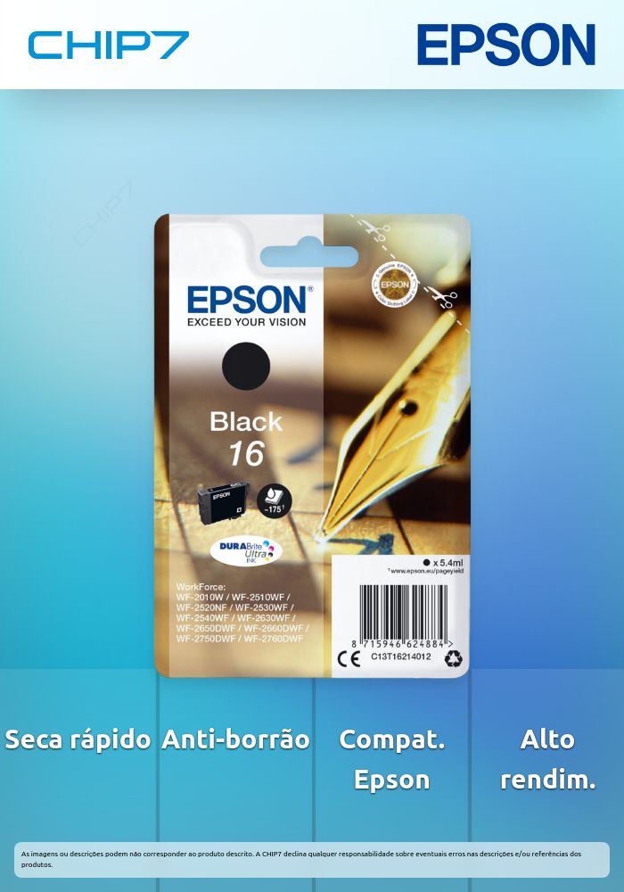 Tinteiro Preto 16 Tinta DURABrite Ultra