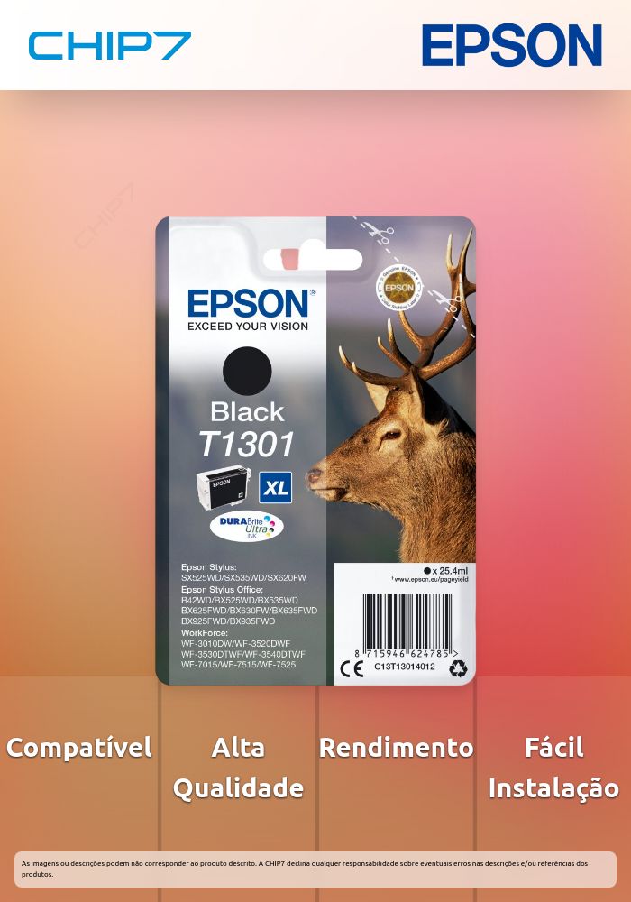 Tinteiro Preto Stylus SX525WD/620FW/ Office 525WD/625FWD