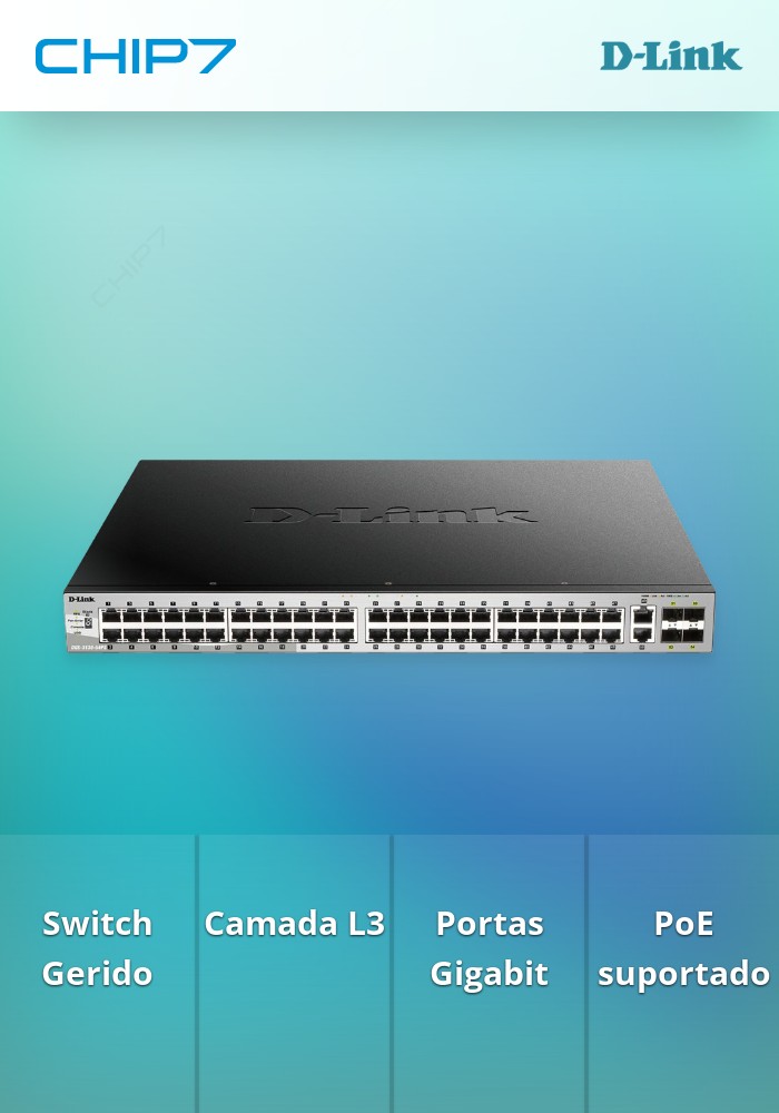 D-Link DGS-3130-54PS Gerido L3 Gigabit Ethernet (10/100/1000) Power over Ethernet (PoE) Preto