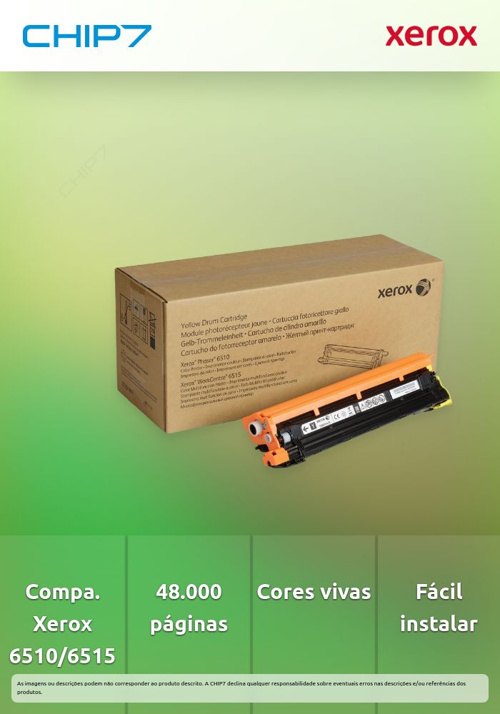 Tambor Amarelo Xerox PHASER 6510/ WC 651