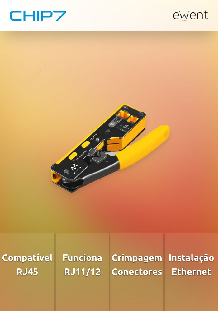 Alicate Craver Ewent RJ45 CAT.5E/6/6A/7 & RJ11/12