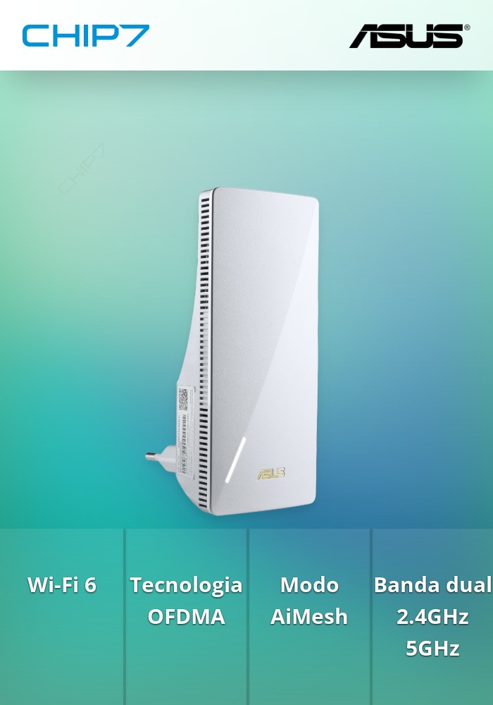 Repetidor ASUS RP-AX58 - Dual-Band AX3000 WiFi 6 Mesh Range Extender