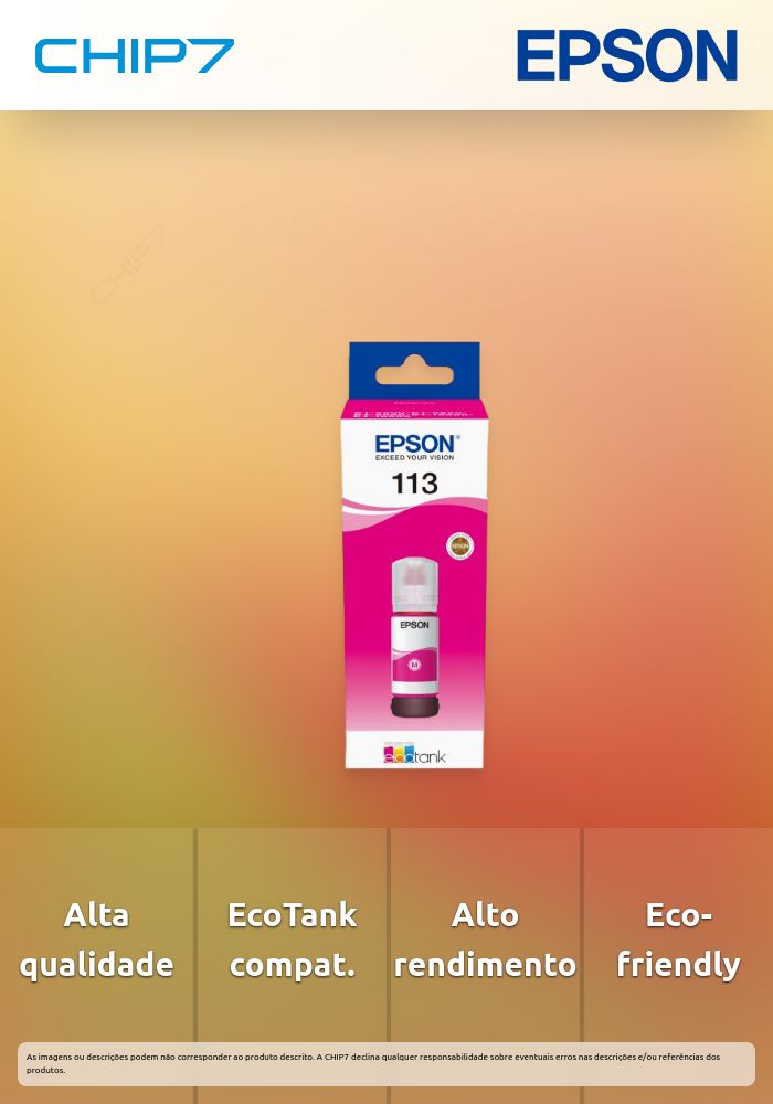 113 EcoTank Pigment Magenta ink bottle
