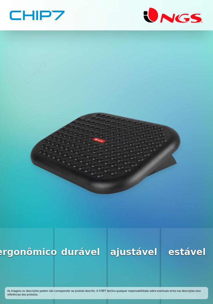 Apoio de pés NGS - robusto, ergonómico e regulável em altura