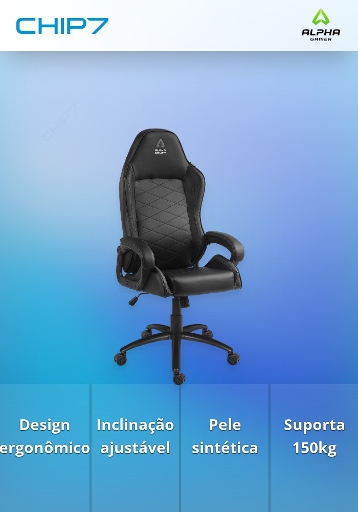 Cadeira Gaming Alpha Gamer Maya Preta