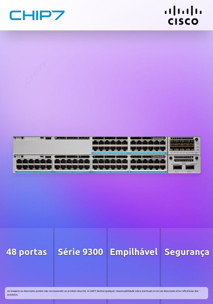 Switch Cisco CATALYST 9300 48 Portas GE SFP