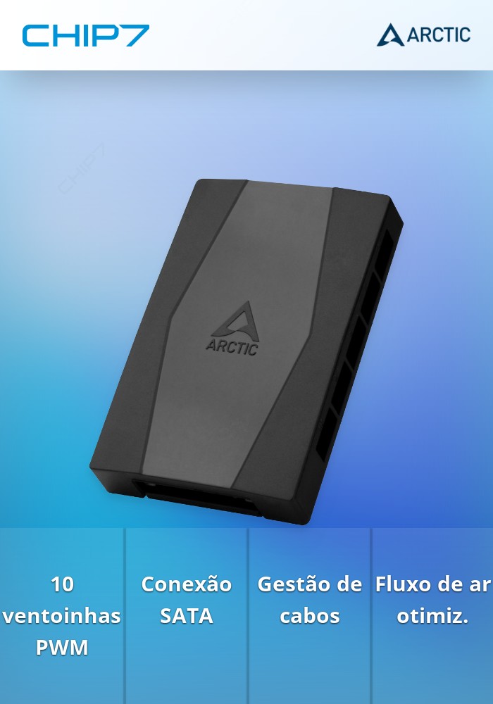 HUB Arctic com 10 Portas para Ventoinhas PWM (Sata)