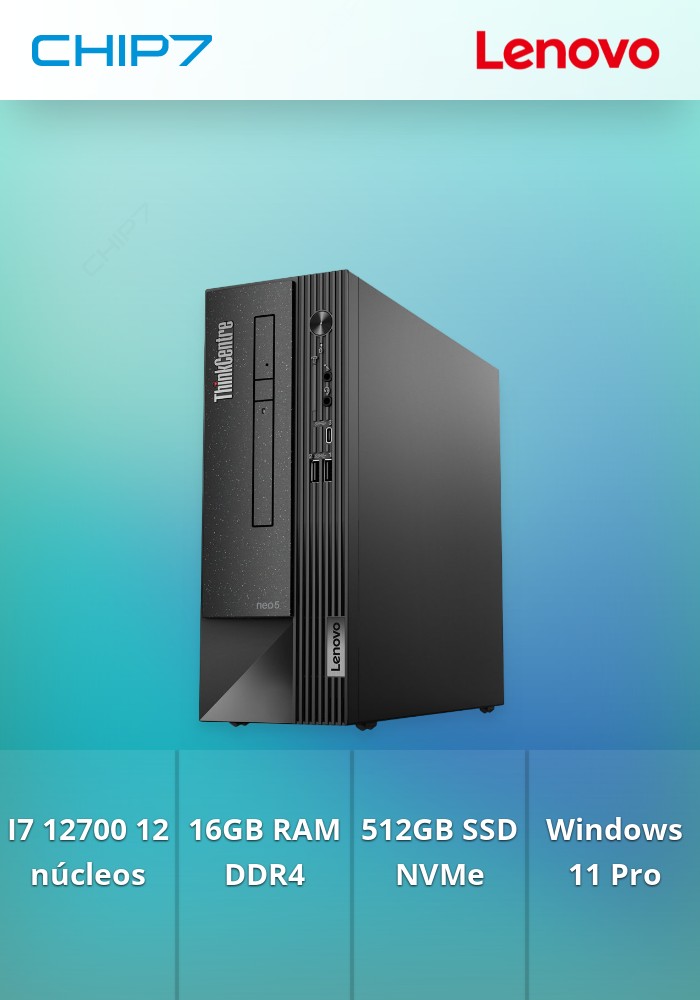 Computador Desktop Lenovo - I7 12700 / 16GB RAM / 512GB SSD 