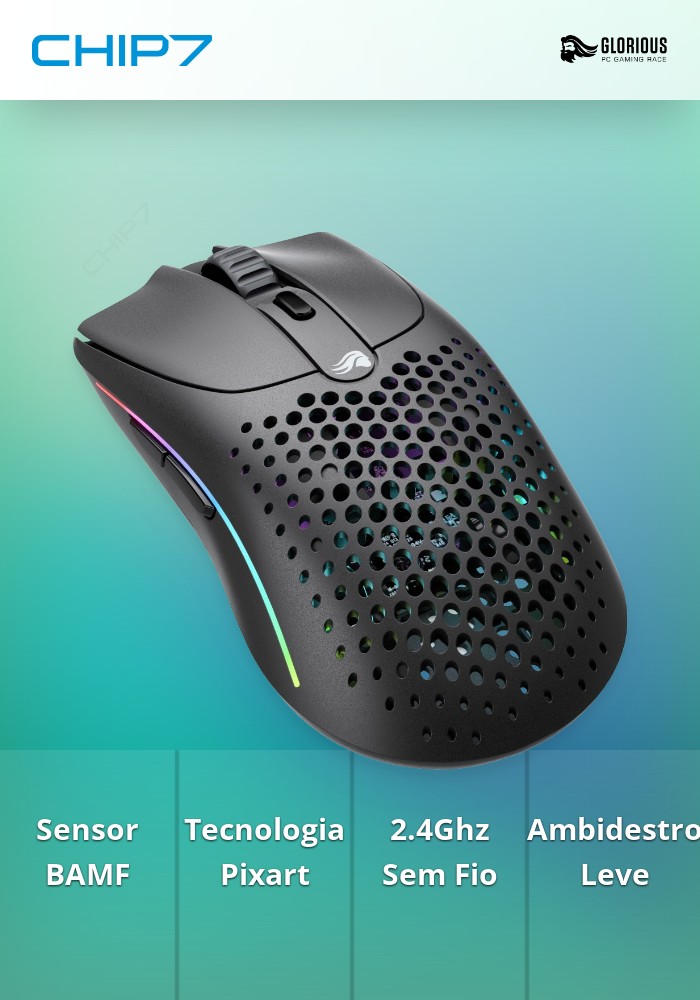 Rato Gaming Glorious Model O 2 Wireless Preto