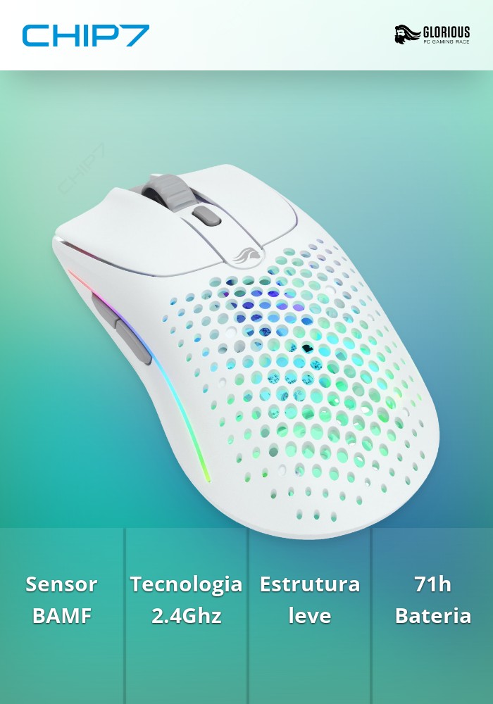 Rato Gaming Glorious Model O 2 Wireless Branco