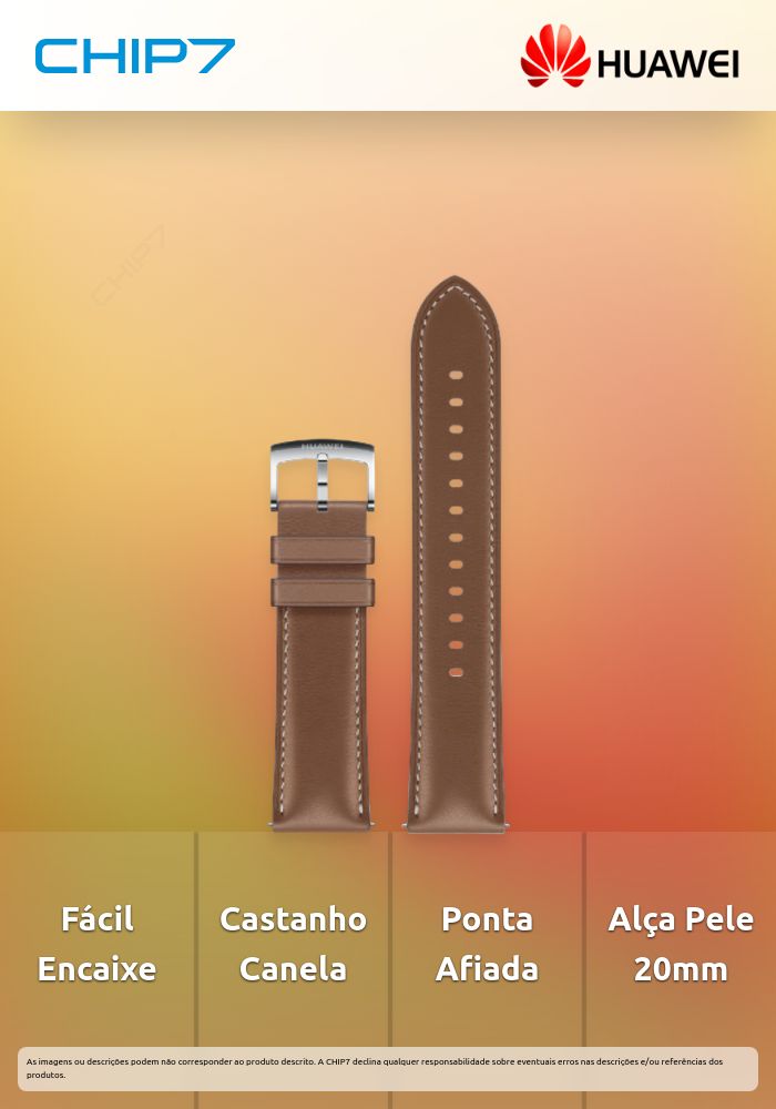 Bracelet Huawei EasyFit Chestnut Brown Pointed Tail Leather Strap(20mm)