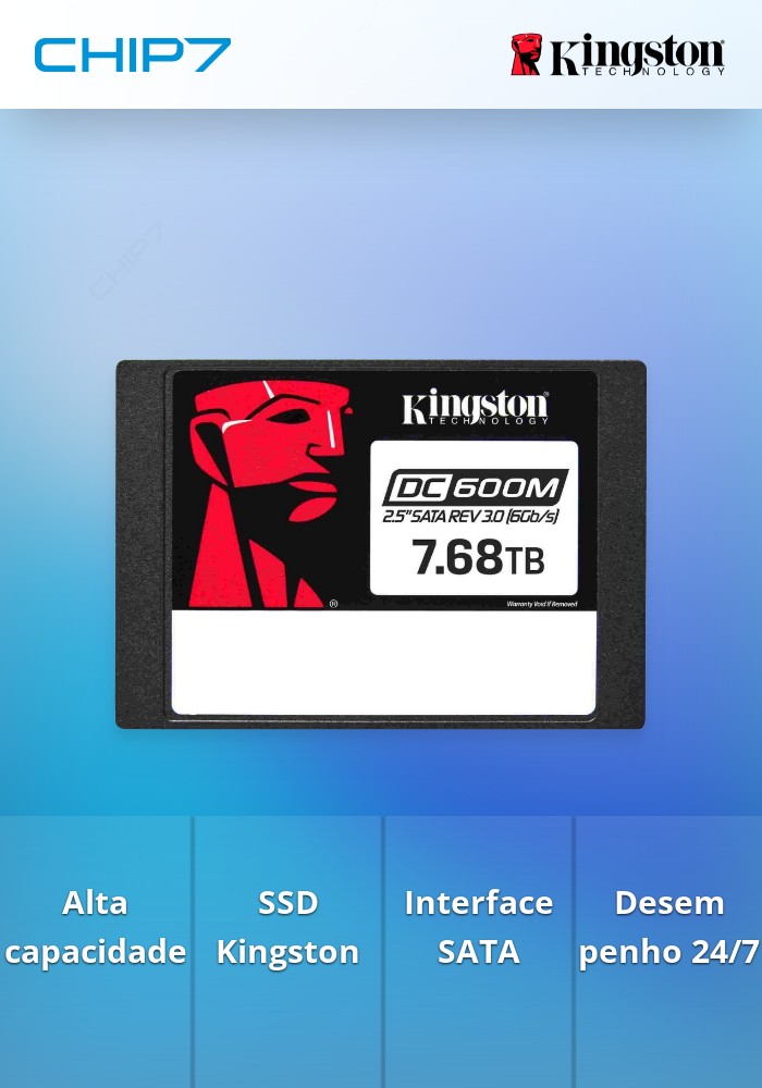 7.68TB SSD Kingston DC600M (Mixed-Use) 2.5” Enterprise SATA