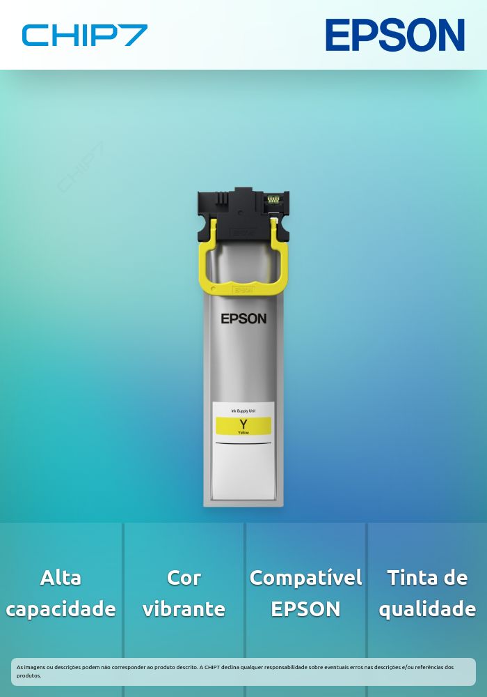 Tinteiro EPSON T9454 Amarelo XL - WorkForce Pro WF-C5xxx