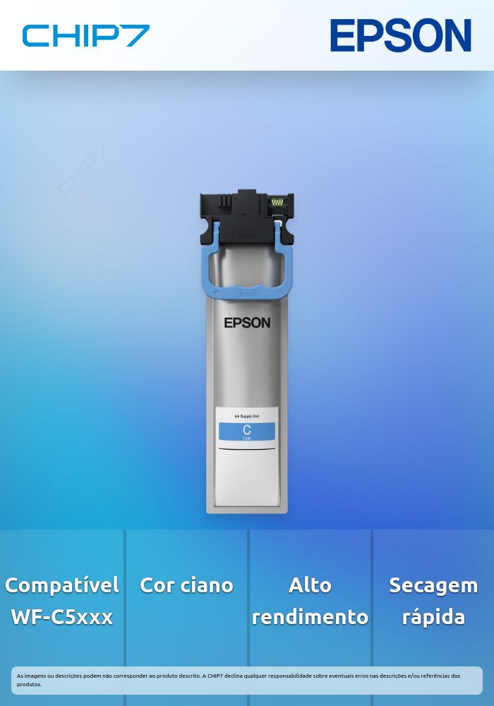 Tinteiro EPSON T9442 Ciano L - WorkForce Pro WF-C5xxx