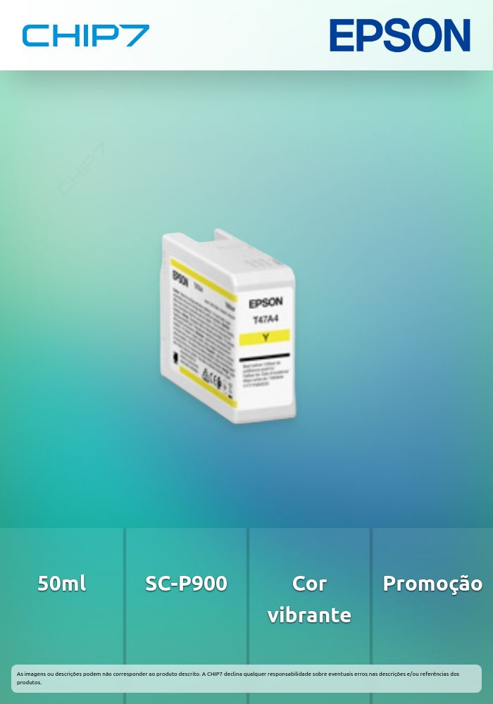 EPSON TINTEIRO AMARELO ULTRACHRO PRO 10 50ML SC-P900 #PROMO# ATE FINAL STOCK