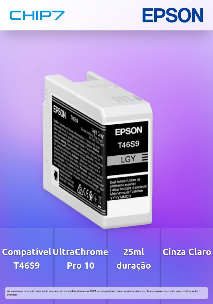 Singlepack Light Gray T46S9 UltraChrome Pro 10 ink 25ml