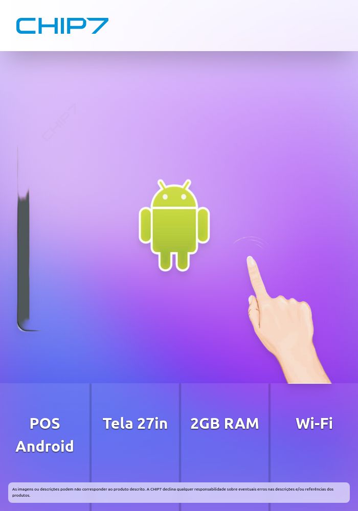 POS Skypos Android ZQ-SCE21 27'' 2GB RAM / 16GB ROM / Wi-Fi / Vesa