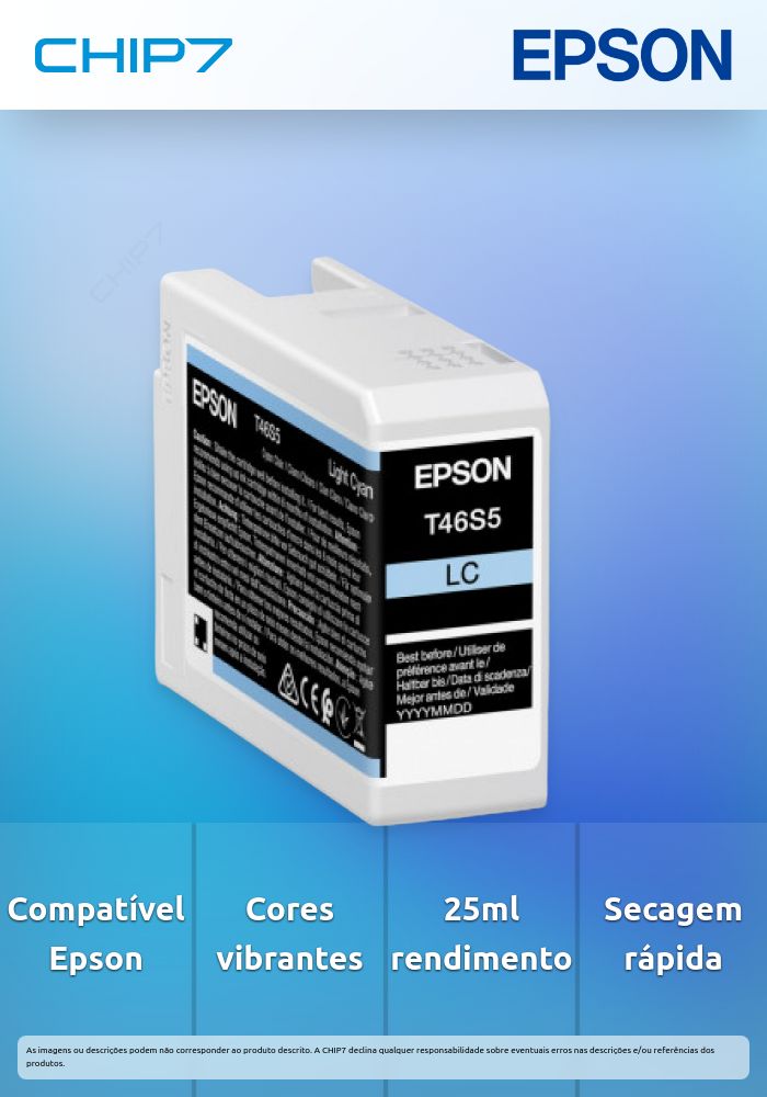 Singlepack Light Cyan T46S5 UltraChrome Pro 10 ink 25ml