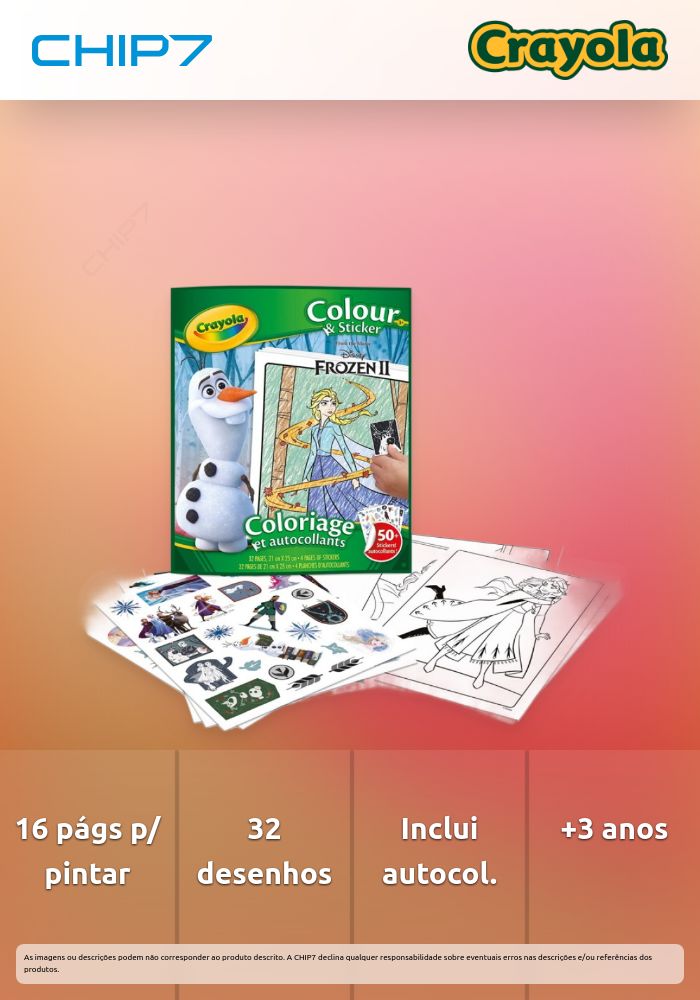 Crayola - Folhas de Colorir Frozen 2 + stickers