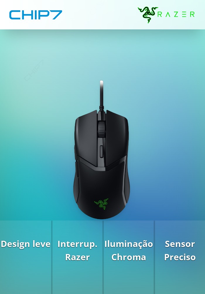 Rato Óptico Razer Cobra RGB 8500DPI Preto